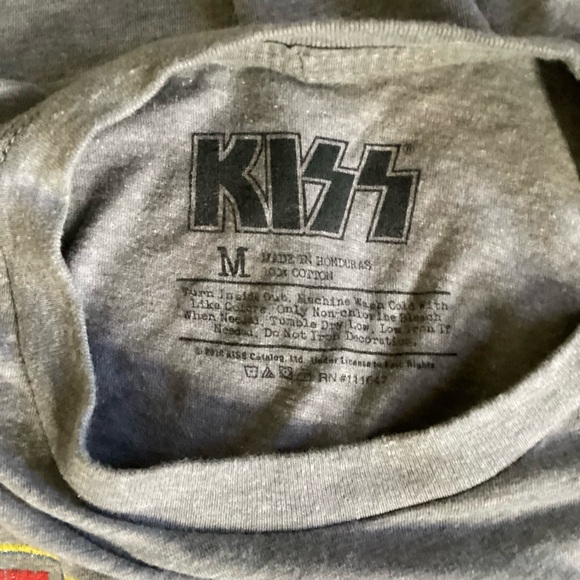 KISS Gray T-Shirt  NWOT  All Night - Picture 2 of 3